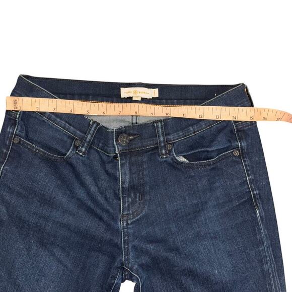 Tory Burch Slim Straight Skinny Blue Wash Jeans Women’s 27 Classic Casual Denim - Picture 8 of 13